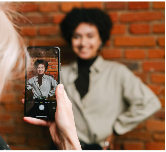 Artist Building an Online Presence Emerging artist creating content for social media to grow their online art presence